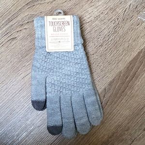 Bibi  Touchscreen Gloves  Warm  Soft  Cozy  Knit  Gray  NEW